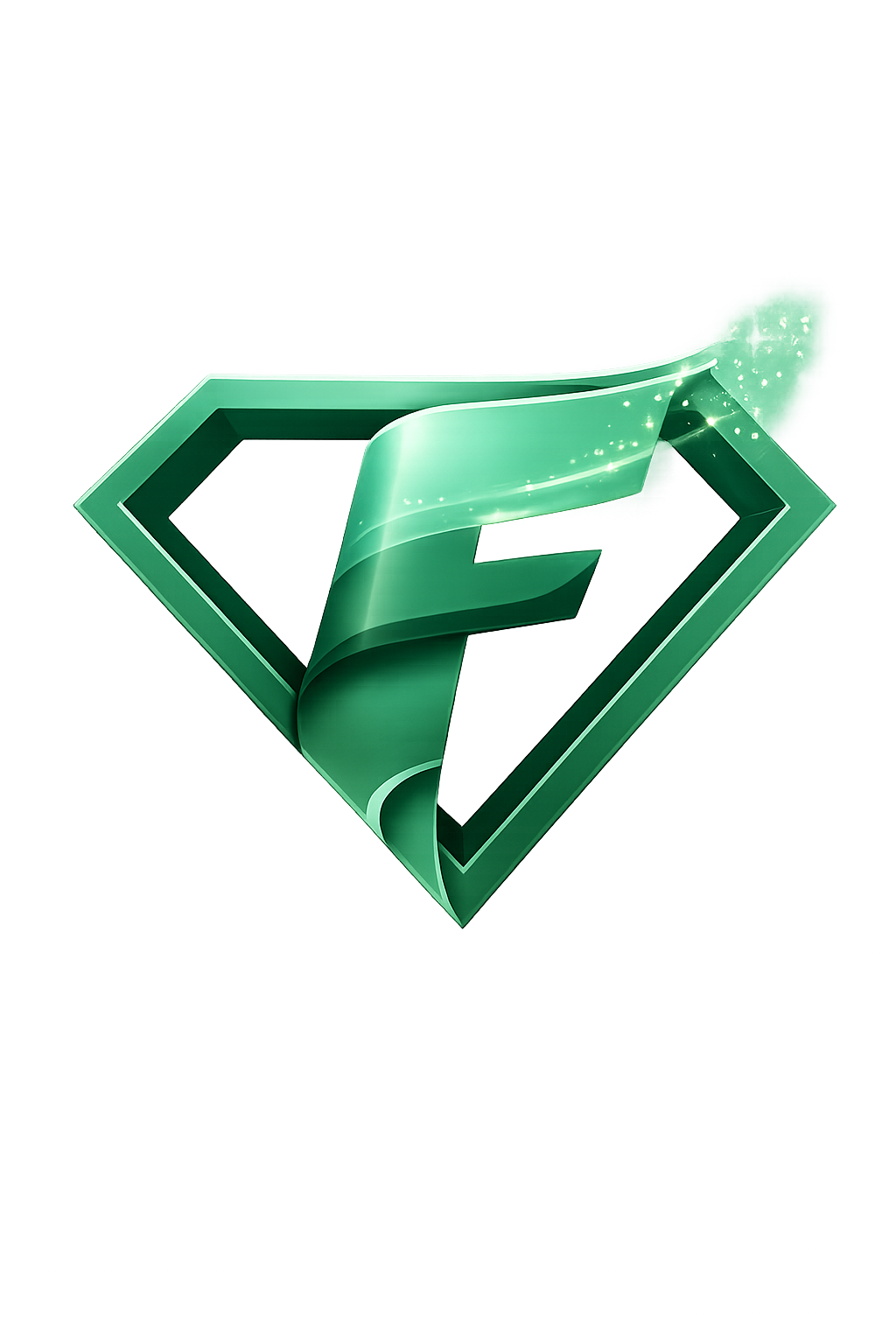 Microsoft Fabric diamond logo with F letter